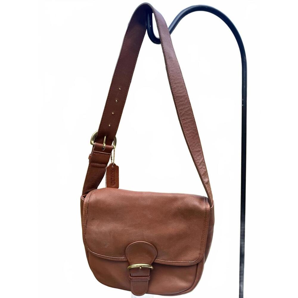 Vintage 90's Coach Brown Leather Women's Shoulder Bag